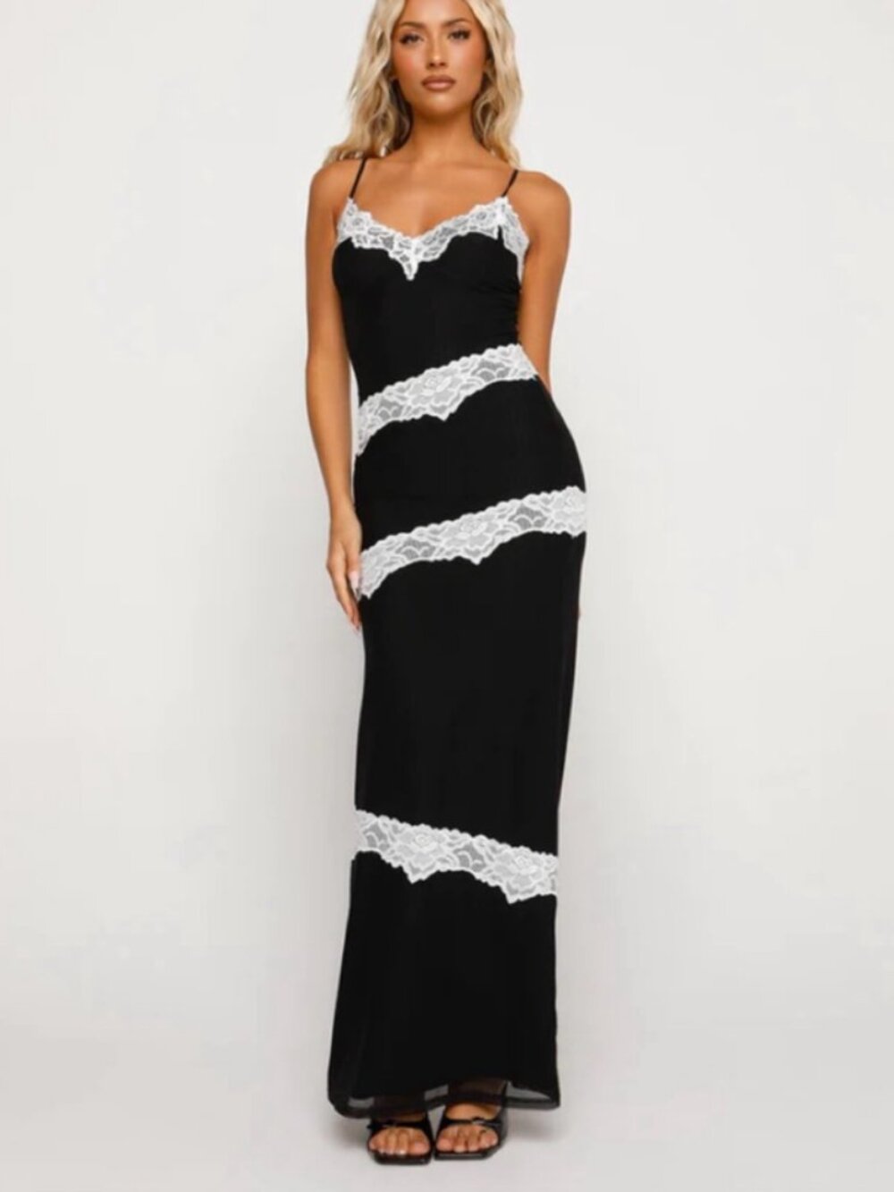 Tiger Mist NOVA MAXI DRESS BLACK/WHITE - Small, New With Tags